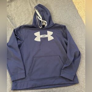 Under Armour Dark Blue Pullover with Silver Logo